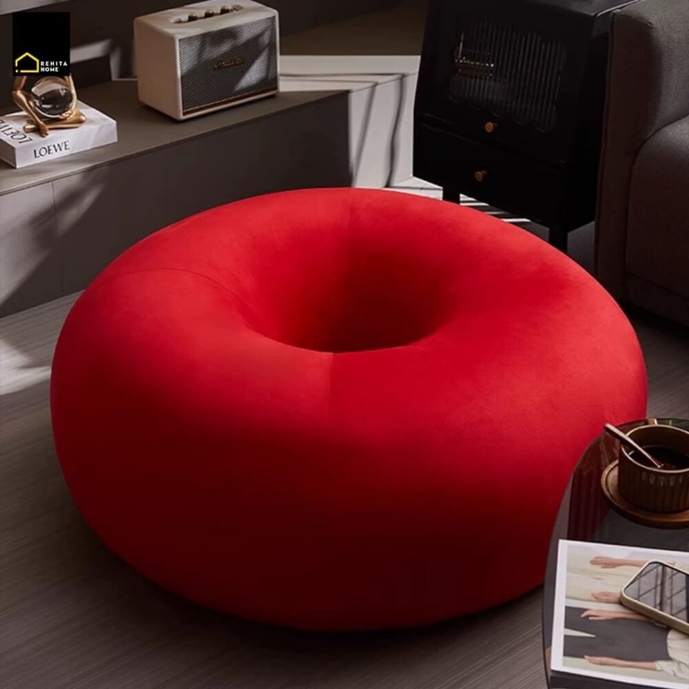 เก้าอี้สตูล RENITA HOME รุ่น DONUT STOOL สีแดง